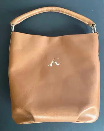 키타무라 브라운 가죽 숄더백