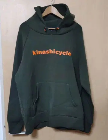 새상품급 기나시 사이클 종이상자 니트 후드티 그린 XL