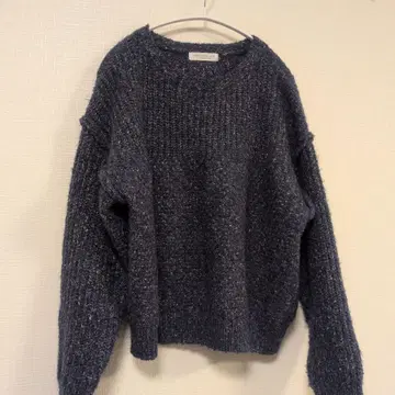 유나이티드 애로우즈 다크 블루 긴팔 스웨터