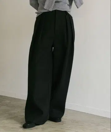 select MOCA 페이크 울 더블 턱 팬츠