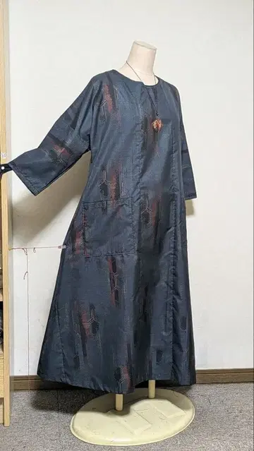 오시마  기모노 리메이크 롱 원피스 긴팔 A 1