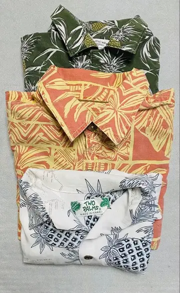 TWO PALMS 알로하 셔츠 3종 세트 남녀 공용