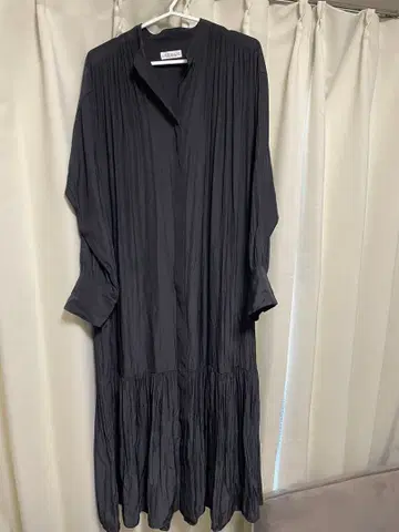 LESSAGE 플리츠 셔츠 원피스