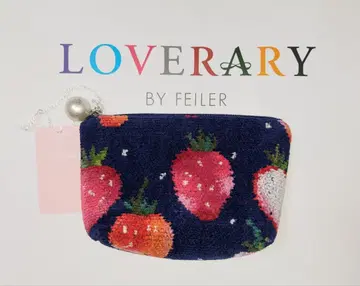 페이 라브러리 스트로베리 도트 파우치 소 네이비