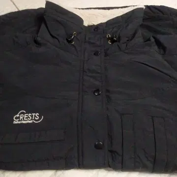 미사용 새상품 ] 자바 JavaCRESTS 블랙 플리스 카라 부착 점퍼