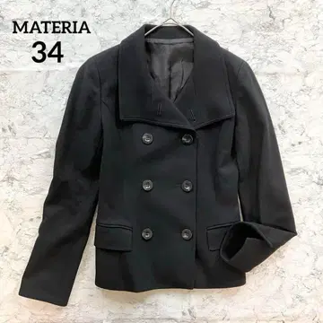[마테리아] 캐시미어 혼방 울 숏코트 작은 사이즈 34 XS 블랙