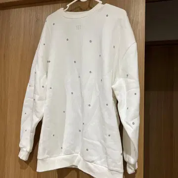 darich 랜덤 비쥬 화이트 맨투맨 속기모