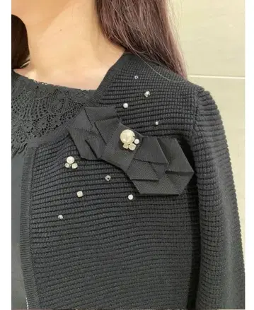 아베닐 에투알 집업 니트 비쥬 리본 36