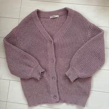 큐티 블론드 핑크 가디건