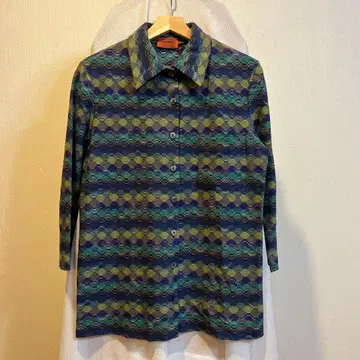 MISSONI 기하학 패턴 긴팔 셔츠