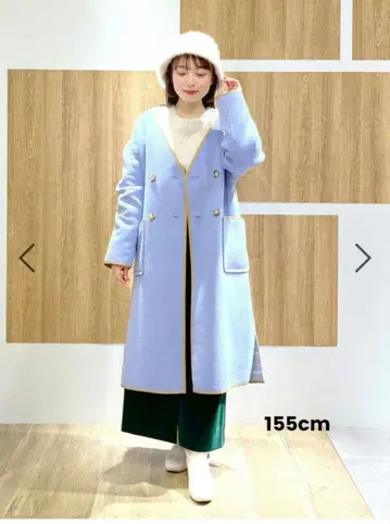 Andemiu 리버서블 노카라 롱 코트