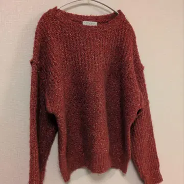 유나이티드 애로우즈 긴팔 니트 오렌지 계열