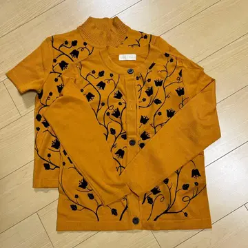 CASA de PICCO 꽃무늬 자수 가디건