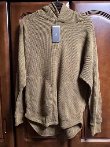 젬블 카키 와플 후드 부착 후드티 새상품