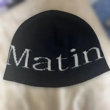Matin Kim 니트 모자 블랙 프리 사이즈