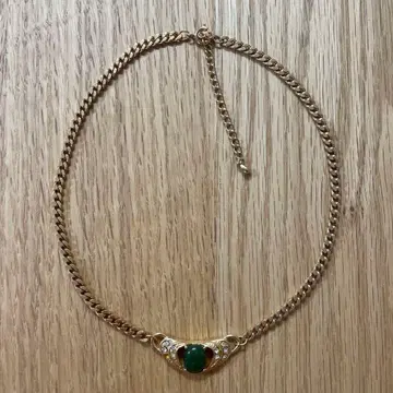 골드 그린 스톤 목걸이