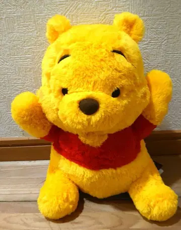 곰돌이 푸 빨간 볼 L 봉제 인형 만세 ver.