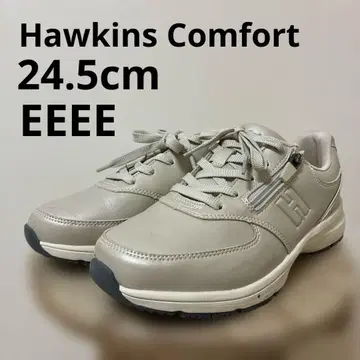 호킨스 24.5cm EEEE 지퍼 달린 가죽 스니커즈 그레이