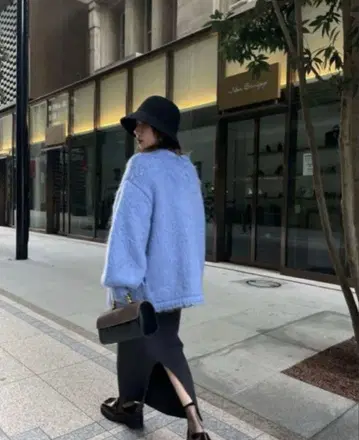 Ameri 2WAY MOHAIR SHAGGY KNIT