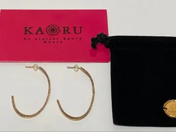 새상품급 카오루 kaoru 플랫 귀걸이 k10 핑크 골드