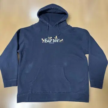버터 굿즈 네이비 후드티