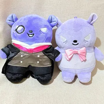 바쿠 봉제 인형 키링 스트랩 묶음 판매 쿠로미 인형옷