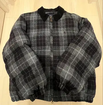 YALE 다운 자켓 Harris tweed 콜라보 네이비 L 사이즈