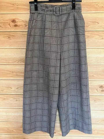 새상품급 스트로베리 필드 글렌체크 와이드 팬츠