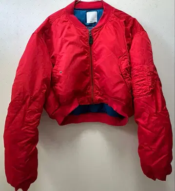 FIG&VIPER 아우터 MA-1 블루종 빨간색 레드 숏 기장