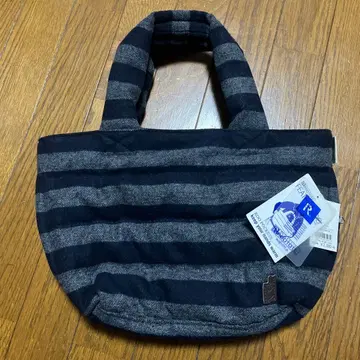 ROOTOTE 스트라이프 토트백 네이비 그레이