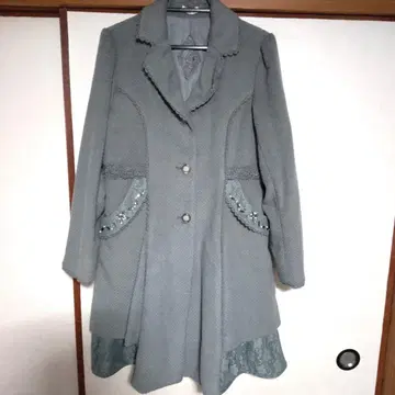 axes femme 액시즈 코트 블루 그레이