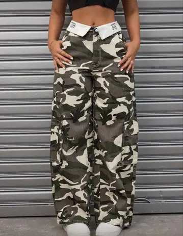 카모플라쥬 하이웨스트 카고 팬츠