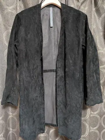 STRUM ALTERNA 재팬 카프 스웨이드 가디건 블랙 S 브러쉬 포함