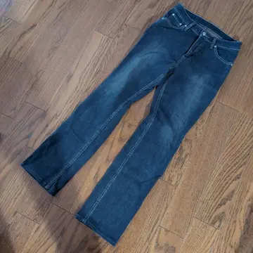 스트레이트 슬림 팬츠 스트레치 데님 다크 네이비 빅존