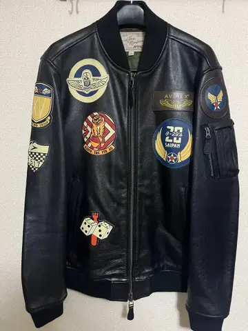 [ 한정판 모델 ] AVIREX 가죽 TOPGUN MA-1