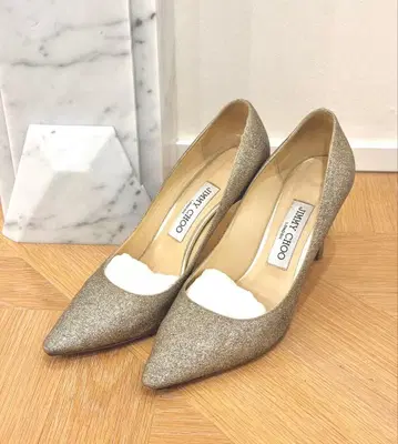 JIMMY CHOO 골드 하이힐