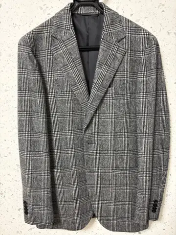 MORLES 그레이 체크 무늬 테일러드 자켓 L 사이즈