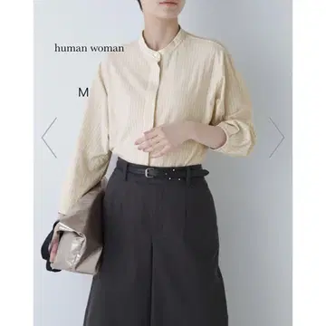 human woman 스트라이프 셔츠 [ M ] 아이보리