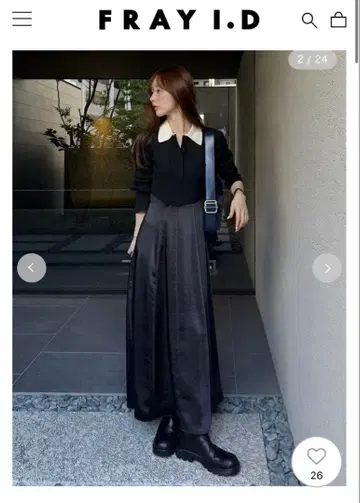 FRAY I.D 오픈 폴로 칼라 니트 원피스