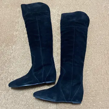 니하이 부츠 블랙 스웨이드 느낌