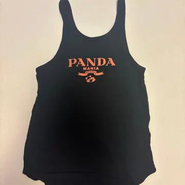 PANDA MANIA 탱크탑 블랙