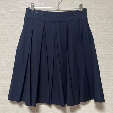Ne-net 변형 플리츠 스커트 네이비