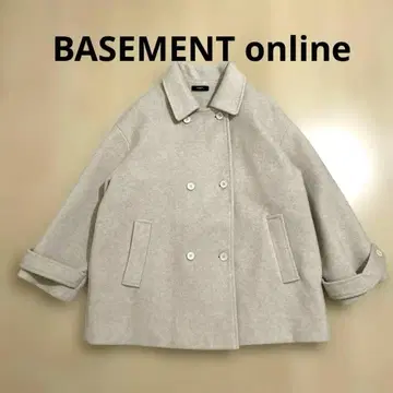 BASEMENT online 울 피 코트 더블 버튼