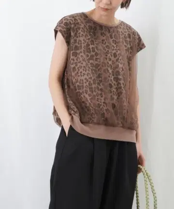 루카 레이디 럭 루카 레오파드 튤 티셔츠 여성용