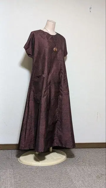 오시마 카스리 기모노 리메이크 롱 원피스 A 4