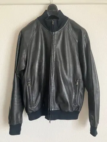 이탈리아제 쿠아트로키 양가죽 레더 자켓 48 블랙
