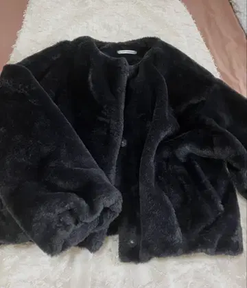 블랙 퍼 자켓 여성용