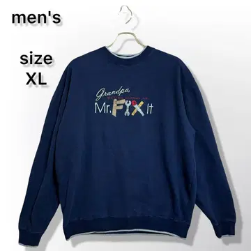 구제 의류 남성용 맨투맨 트레이닝복 네이비 XL