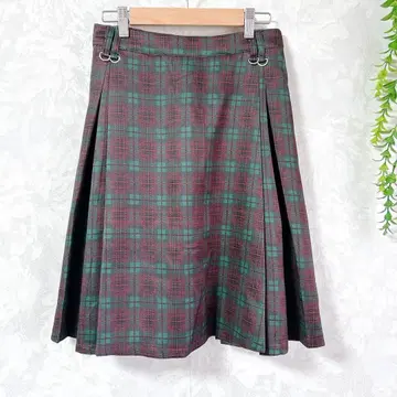 [러브모어] 체크 무늬 플리츠 치마바지 여성용 가을/겨울 이너 팬츠