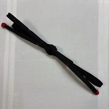 귀여운 블랙 레드 허리띠